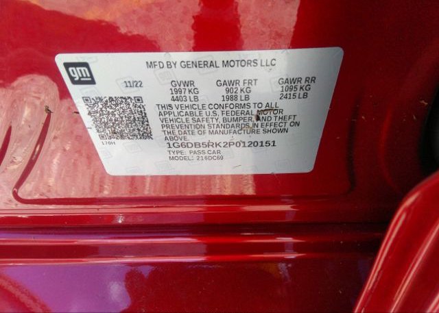 2023 CADILLAC CT4(VIN: 1G6DB5RK2P0120151