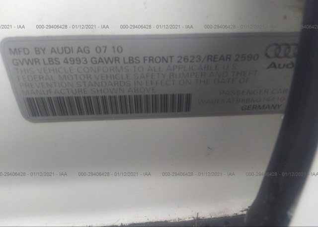 WAUEKAFB8BN014410 2011 AUDI A6