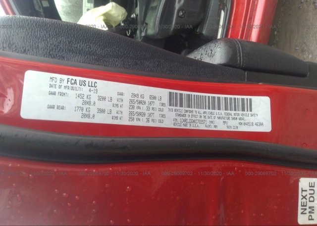 1C4RDJDGXKC722571 2019 DODGE DURANGO