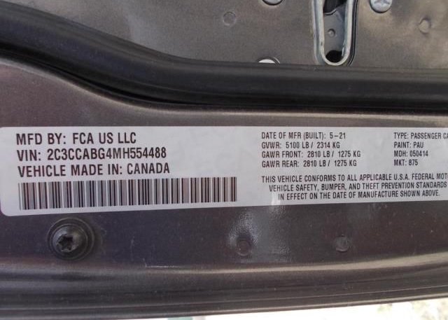 2021 CHRYSLER 300(VIN: 2C3CCABG4MH554488