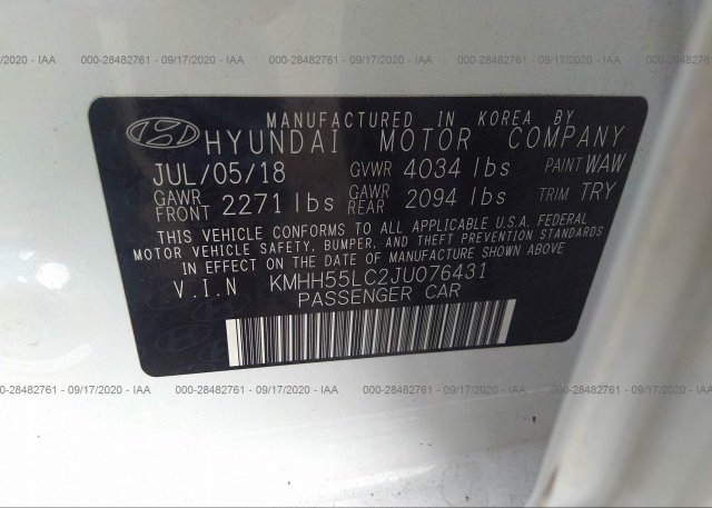 KMHH55LC2JU076431 2018 HYUNDAI ELANTRA GT