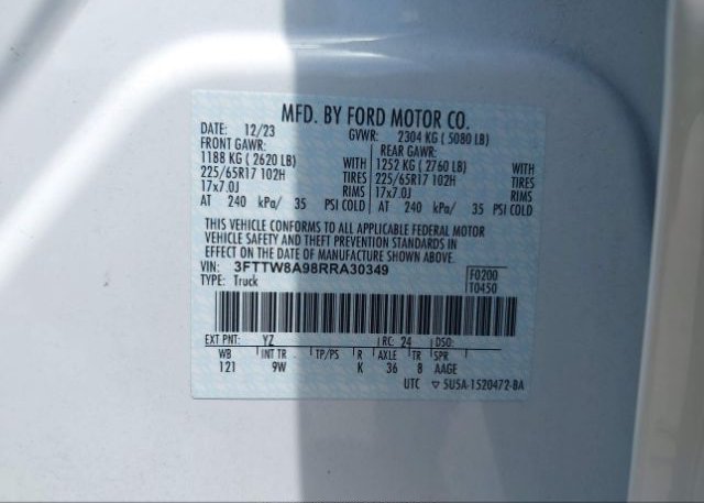 3FTTW8A98RRA30349 2024 FORD MAVERICK