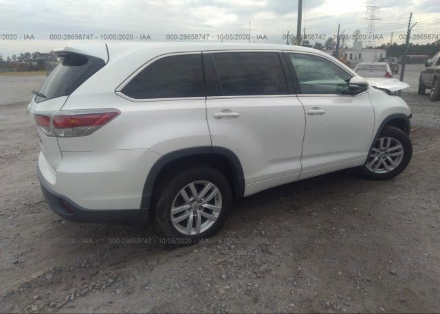 цена в сша 2014 TOYOTA HIGHLANDER 5TDZARFH9ES006521