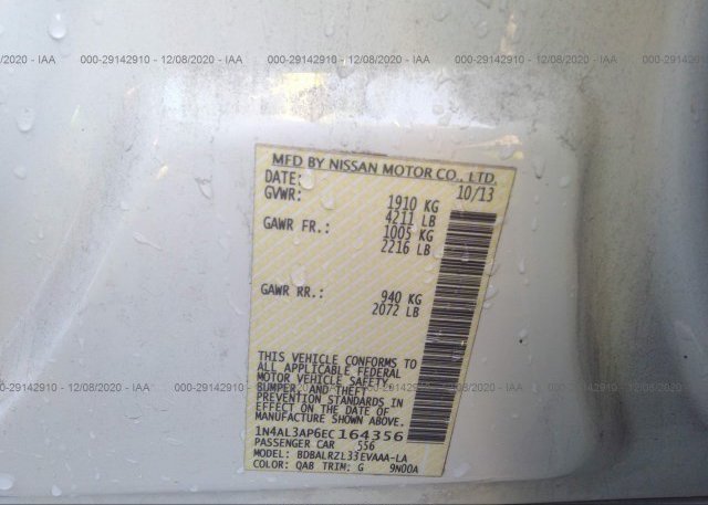 1N4AL3AP6EC164356 2014 NISSAN ALTIMA