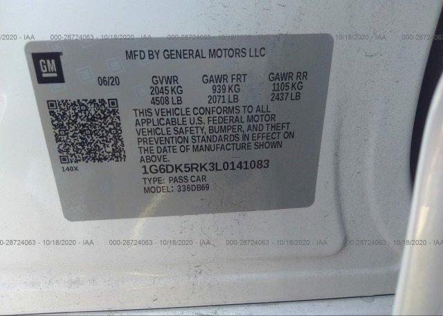 1G6DK5RK3L0141083 2020 CADILLAC CT4