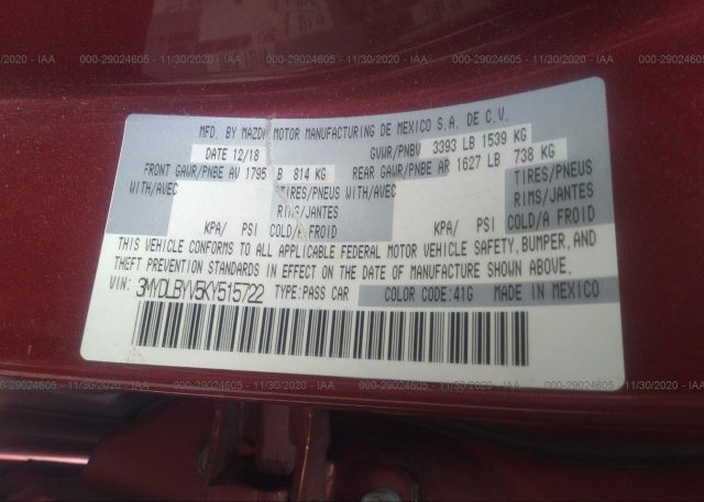 3MYDLBYV5KY515722 2019 TOYOTA YARIS SEDAN