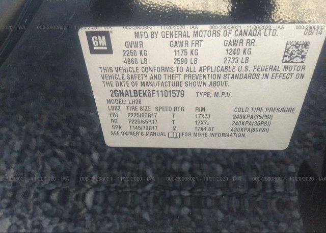 2GNALBEK6F1101579 2015 CHEVROLET EQUINOX