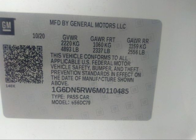 2021 CADILLAC CT5(VIN: 1G6DN5RW6M0110485