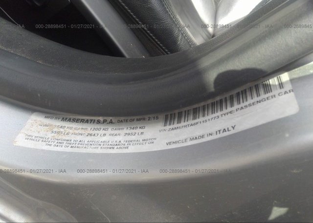 ZAM57RTA6F1151773 2015 MASERATI GHIBLI
