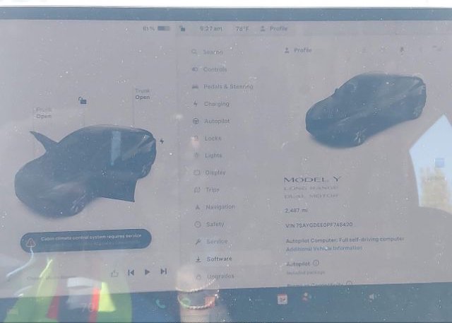 2023 TESLA MODEL Y(VIN: 7SAYGDEE0PF748420