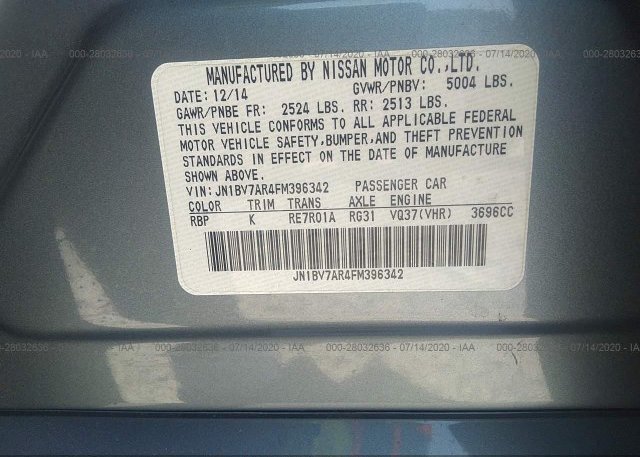 JN1BV7AR4FM396342 2015 Infiniti Q50
