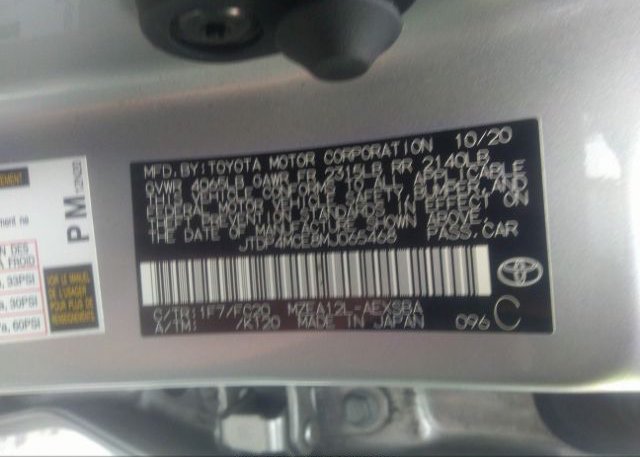 2021 TOYOTA COROLLA(VIN: JTDP4MCE8MJ065468