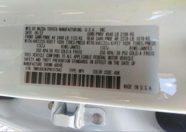 2023 MAZDA CX-50(VIN: 7MMVABCM3PN107943