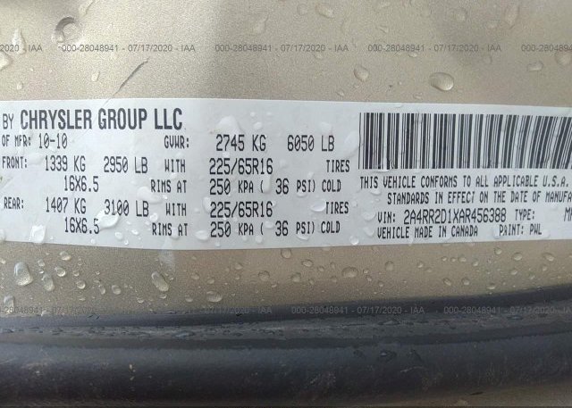2A4RR2D1XAR456388 2010 Chrysler TOWN & COUNTRY