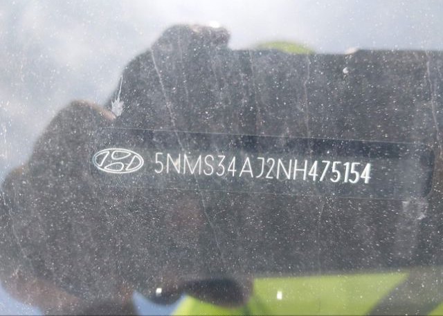 2022 HYUNDAI SANTA FE(VIN: 5NMS34AJ2NH475154