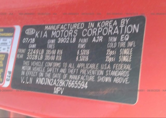 KNDJN2A28K7665594 2019 KIA SOUL