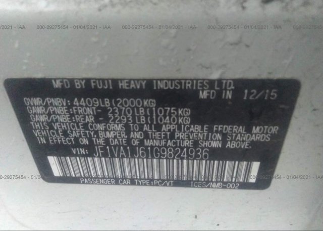 JF1VA1J61G9824936 2016 SUBARU WRX