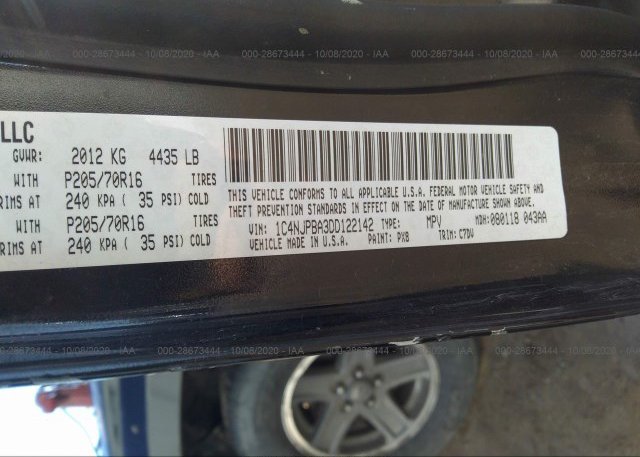 1C4NJPBA3DD122142 2013 JEEP PATRIOT