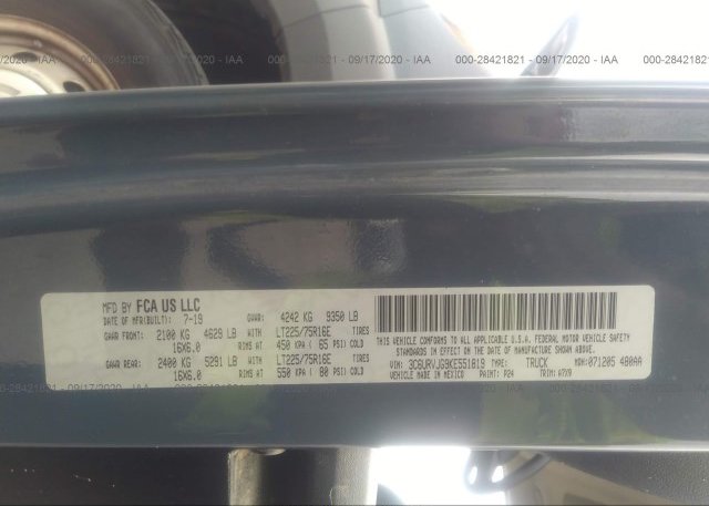 3C6URVJG9KE551819 2019 RAM PROMASTER CARGO VAN