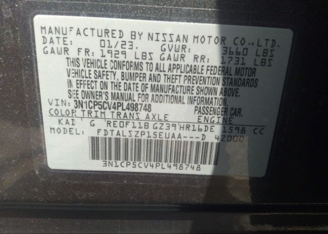 2023 NISSAN KICKS(VIN: 3N1CP5CV4PL498748