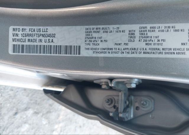 2023 RAM 1500(VIN: 1C6RREFT5PN534532