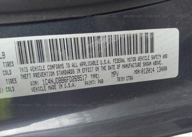 1C4NJDBB6FD269517 2015 JEEP COMPASS
