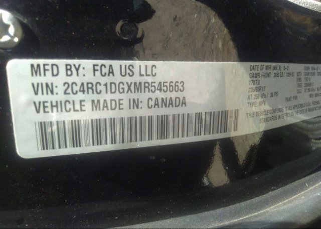 2021 CHRYSLER VOYAGER(VIN: 2C4RC1DGXMR545663