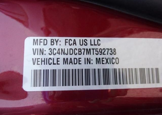 2021 JEEP COMPASS(VIN: 3C4NJDCB7MT592738