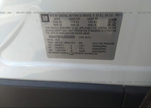3GNAXSEV5JS520938 2018 CHEVROLET EQUINOX