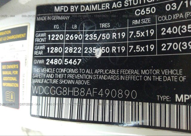 WDCGG8HB8AF490890 2010 MERCEDES-BENZ GLK-CLASS