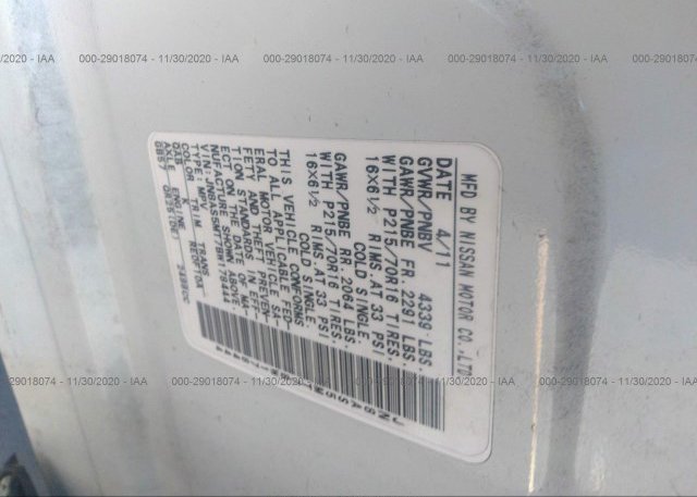 JN8AS5MT7BW178444 2011 NISSAN ROGUE
