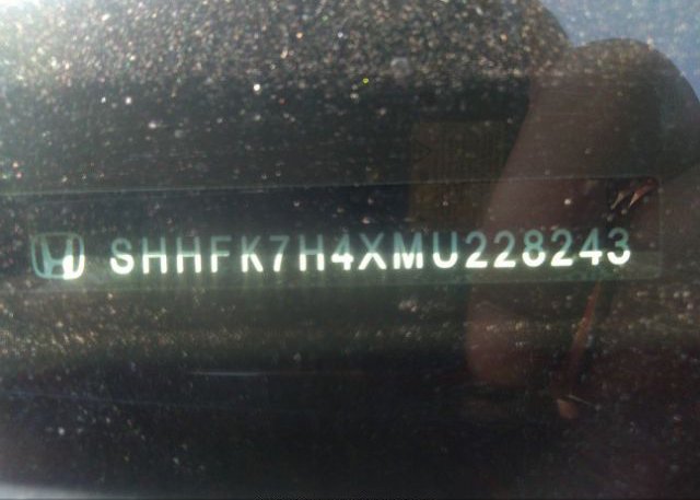 2021 HONDA CIVIC HATCHBACK(VIN: SHHFK7H4XMU228243