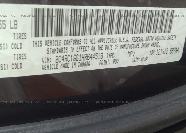 2C4RC1GG1HR644518 2017 CHRYSLER PACIFICA