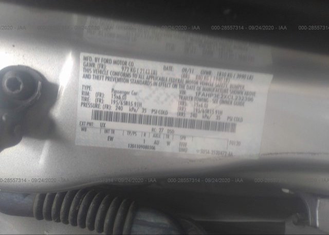 1FAHP3E2XCL232396 2012 FORD FOCUS