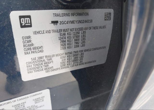 2022 CHEVROLET SILVERADO 2500HD(VIN: 2GC4YMEY1N1244218