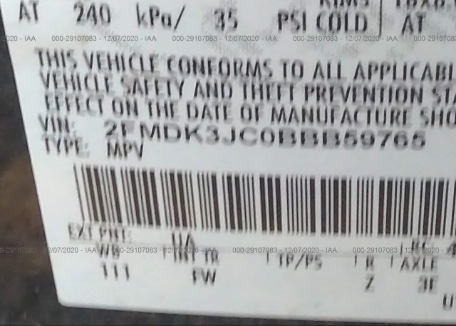 2FMDK3JC0BBB59765 2011 FORD EDGE