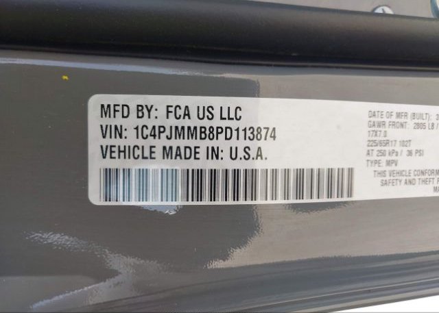 2023 JEEP CHEROKEE(VIN: 1C4PJMMB8PD113874