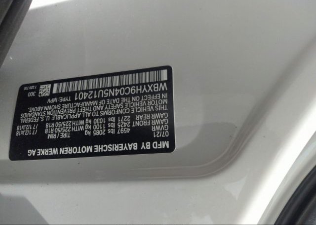 2022 BMW X2 VIN: WBXYH9C04N5U12401