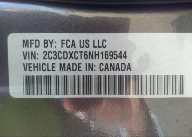 2022 DODGE CHARGER(VIN: 2C3CDXCT6NH169544