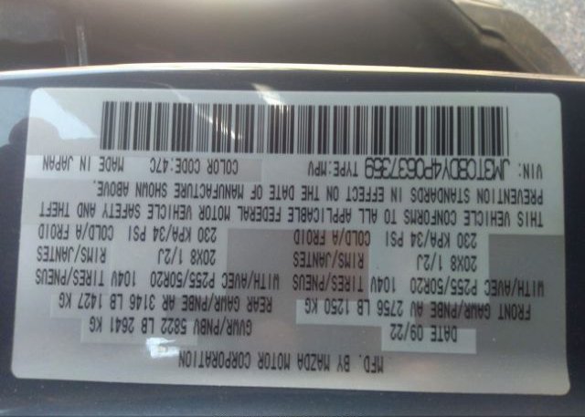 2023 MAZDA CX-9(VIN: JM3TCBDY4P0637359