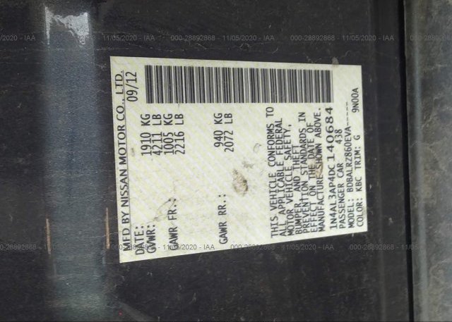 1N4AL3AP4DC140684 2013 NISSAN ALTIMA