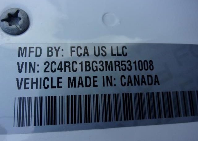 2021 CHRYSLER PACIFICA(VIN: 2C4RC1BG3MR531008