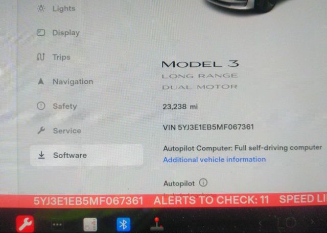 2021 TESLA MODEL 3(VIN: 5YJ3E1EB5MF067361