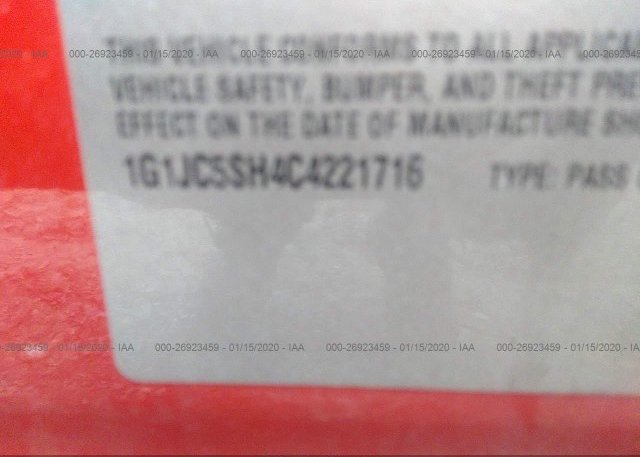 1G1JC5SH4C4221716 2012 Chevrolet SONIC