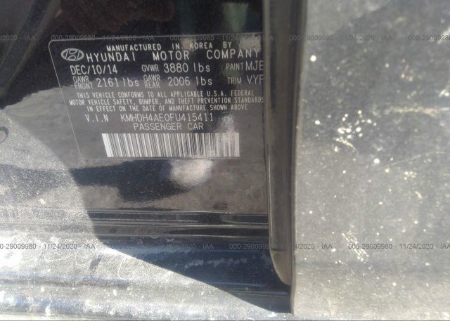 KMHDH4AE0FU415411 2015 HYUNDAI ELANTRA