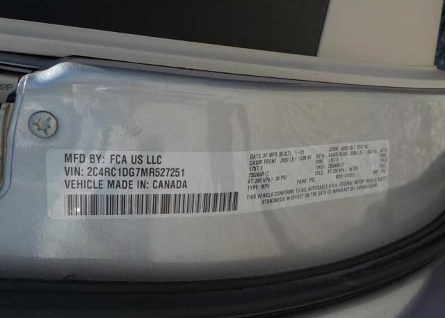 2021 CHRYSLER VOYAGER(VIN: 2C4RC1DG7MR527251