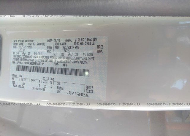 1FMCU9GX9EUE45311 2014 FORD ESCAPE
