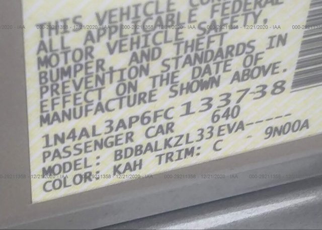 1N4AL3AP6FC133738 2015 NISSAN ALTIMA