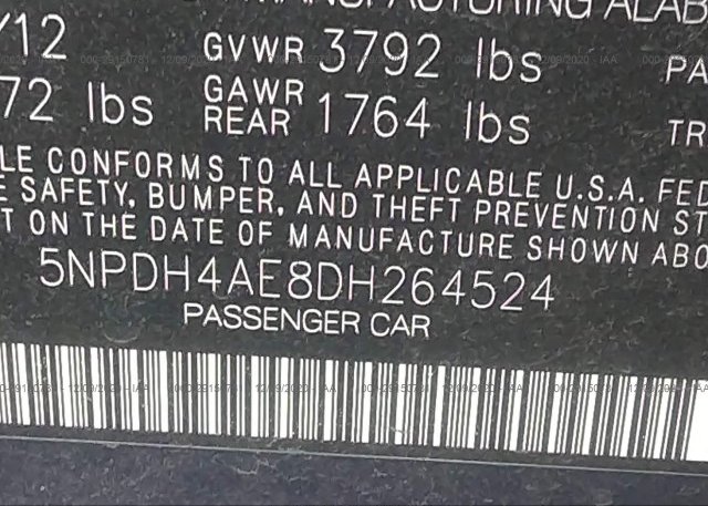 5NPDH4AE8DH264524 2013 HYUNDAI ELANTRA