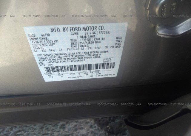 1FMSK7DH3LGC48021 2020 FORD EXPLORER